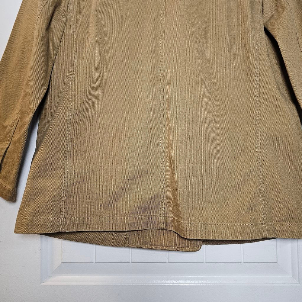 Madewell LG blazer style denim jacket, khaki/tan, boxy cut - Picture 9 of 14